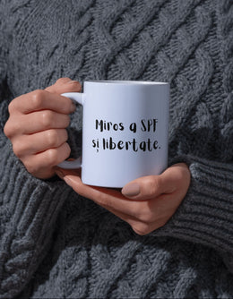 Cană SPF și libertate față – cană ceramică vară mare | Ristlin