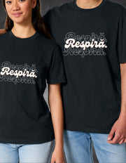 Tricou Respiră negru – tricou unisex bumbac | Ristlin