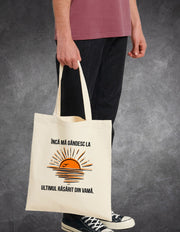 Tote Bag Ultimul Răsărit detaliu print grafic | Ristlin