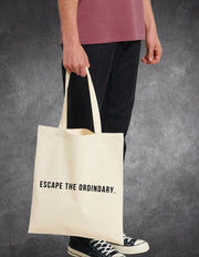Tote Bag Escape the ordinary detaliu print grafic | Ristlin
