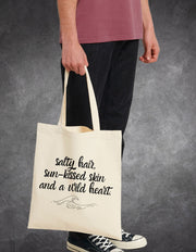 Tote Bag Salty hair detaliu print grafic | Ristlin