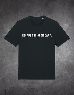 Tricou Escape the ordinary față – tricou grafic inspirațional | Ristlin