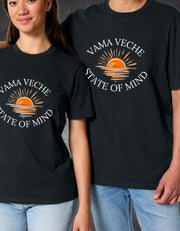 Tricou Vama Veche State of Mind negru față pe model feminin | Ristlin