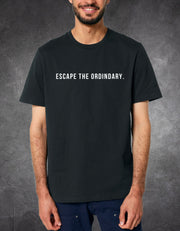 Tricou Escape the ordinary alb – tricou unisex bumbac | Ristlin