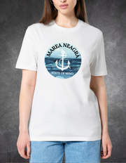 Tricou Marea Neagră State of Mind negru față pe model feminin | Ristlin