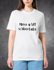 Tricou SPF și libertate negru – tricou unisex bumbac | Ristlin