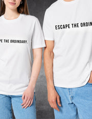 Tricou Escape the ordinary negru – tricou unisex bumbac | Ristlin