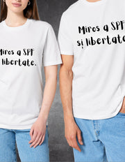 Tricou SPF și libertate negru spate – print integral | Ristlin