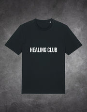 Tricou unisex cu mesajul Healing Club imprimat frontal