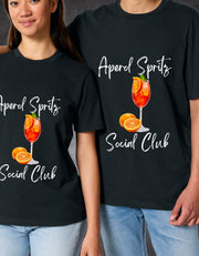 Tricou Aperol Spritz Social Club negru spate | Ristlin