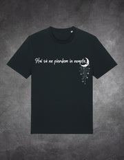 Tricou Hai să ne pierdem în noapte negru detaliu | Ristlin