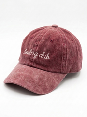 Șapcă Healing Club albă față – șapcă brodată unisex | Ristlin