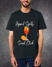 Tricou Aperol Spritz Social Club negru față – tricou print | Ristlin